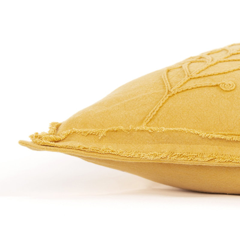 Coussin 14 "X 26" Tone on Tone, Jaune
