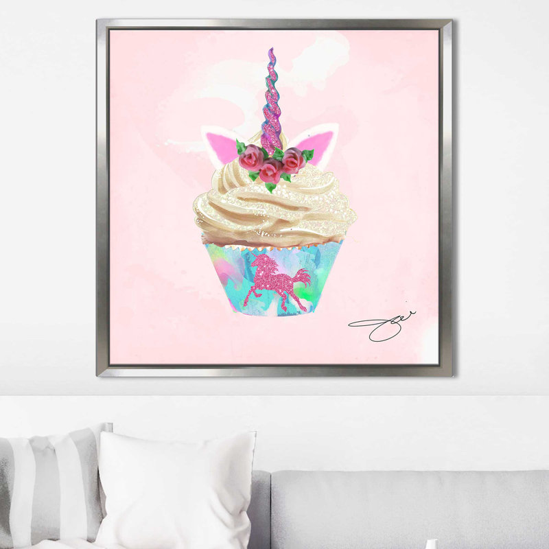 " Sweet Unicorn (Square) " by By Jodi, Silver Floater Frame, 31.5" H x 31.5" W x 2" D