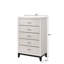 Grande commode contemporaine en bois blanche à 5 tiroirs pour chambres élégantes