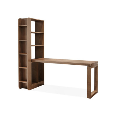 Brown Rectangular Solid Wood desk