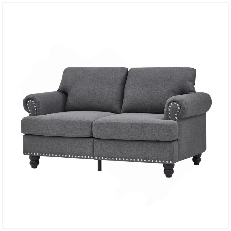 Canapé en tissu 59,5 po 59 po, Gris