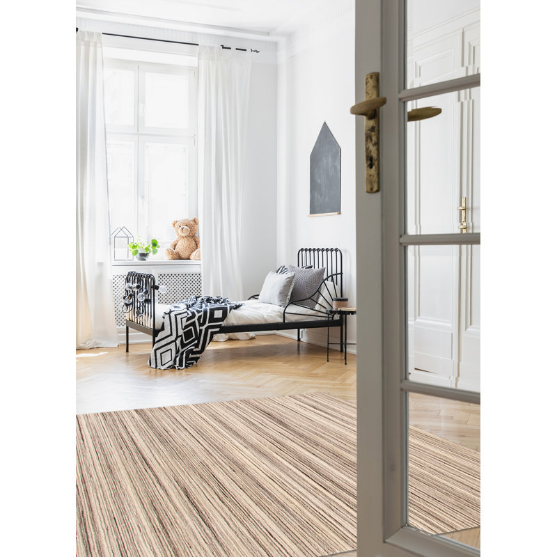 Tapis crème en laine tissé à la main Southa