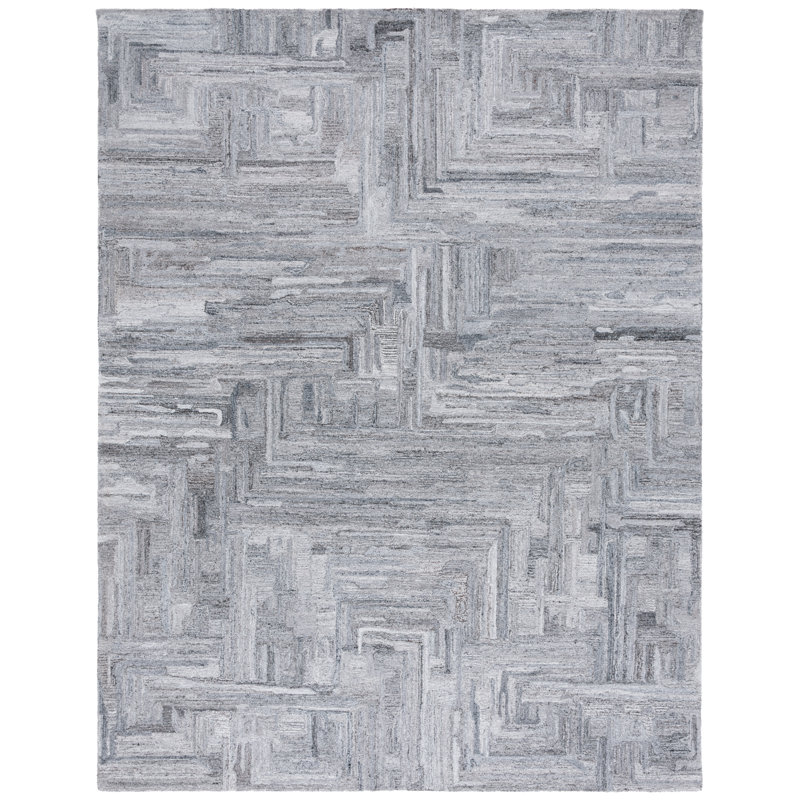 Quirt Abstract Hand Tufted Performance Abstract Rug, Rectangle 8' x 10'