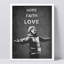 «Banksy Hope Faith Love Wall Art gris foncé, décoration murale industrielle, citations inspirantes» sur papier-98267371-98267372