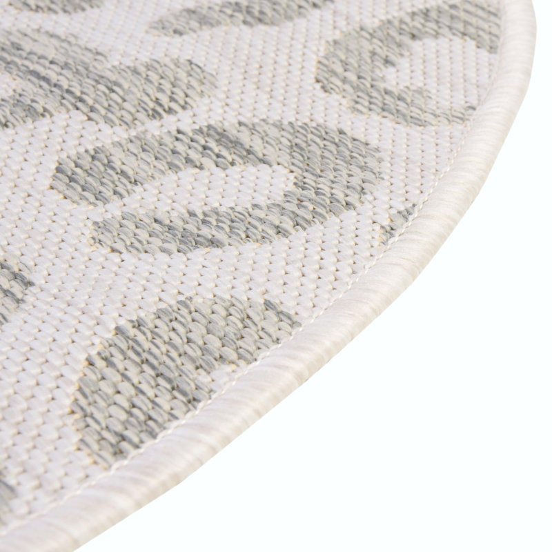 Tapis intérieur / extérieur en polypropylène tissé à la machine, Rond 3 pi