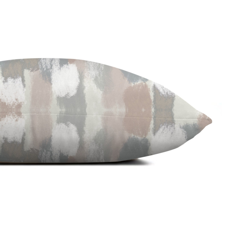 Brushstroke Outdoor Square Pillow Cover & Insert, Beige