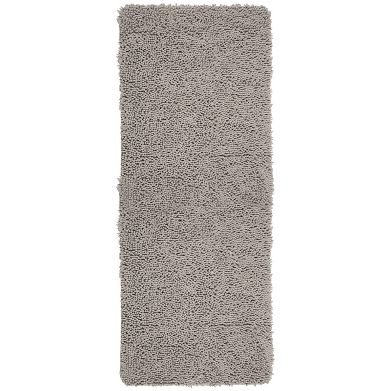 Lavish Home Bath Mat - 58x24-Inch Bathroom Runner with Non-Slip Backing - Absorbent High-Pile Chenille Memory Foam Bathroom Rug