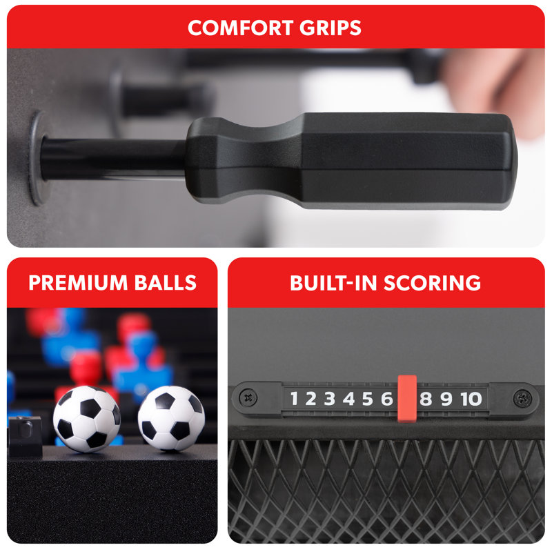 Ensemble de mini table de soccer sur table 32 pouces GoSports - Noir, Black