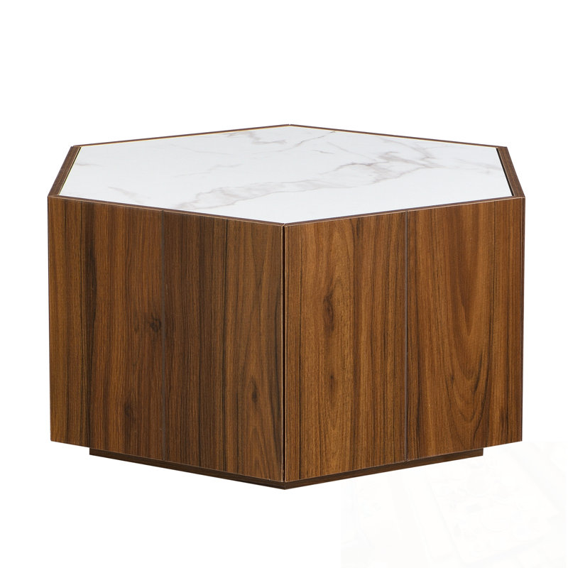 Coffee Table with 2 Hidden Drawers, White