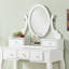 Ensemble coiffeuse et tabouret en bois Ashley