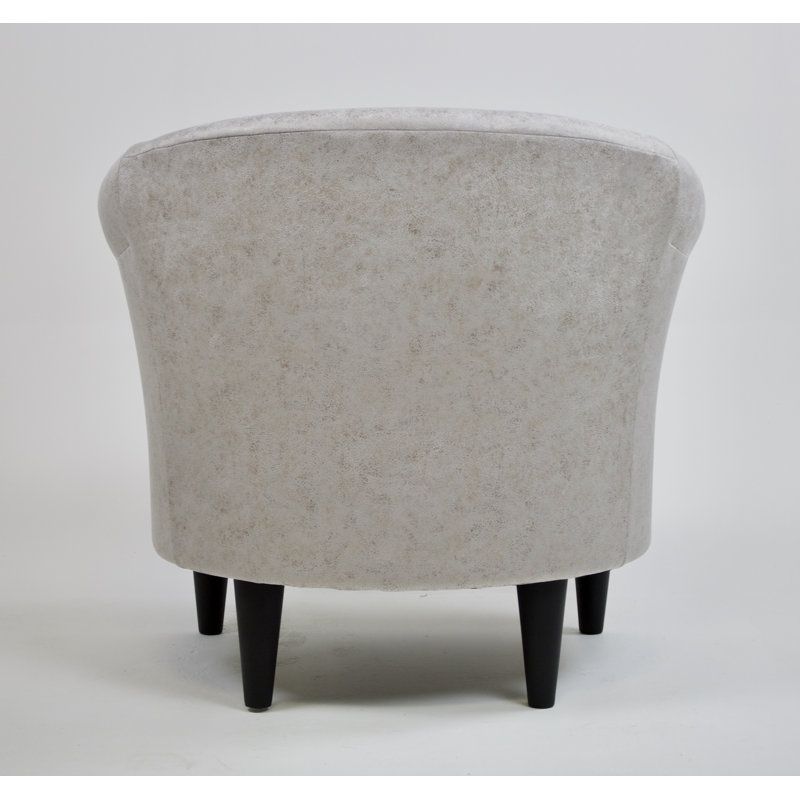 Fauteuil club de 30,5 po Aguiniga, Polyester gris clair