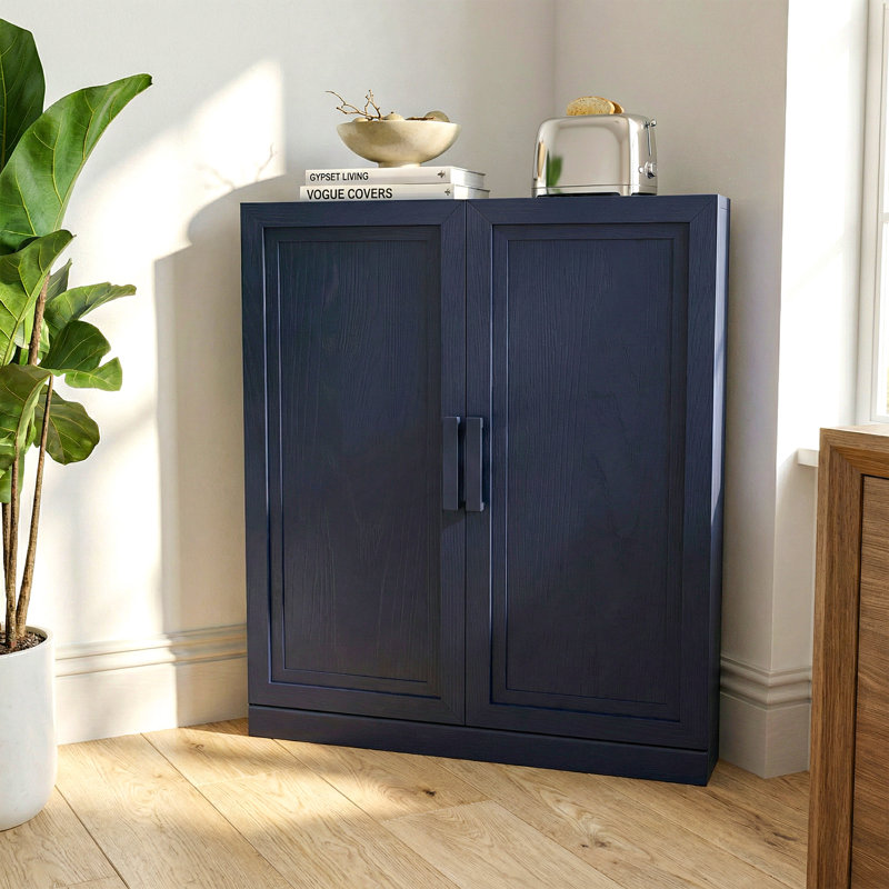 Armoire de coin en coin avec portes et tablettes réglables pour le salon et la salle à manger, H 36 po x l 31 po x P 16 po