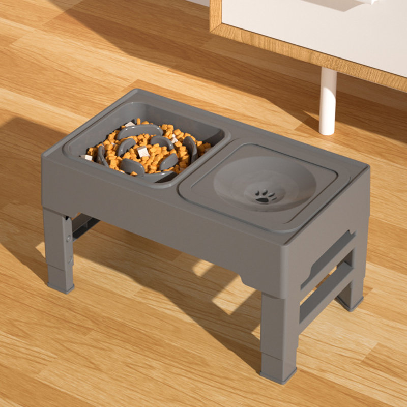 Ericka Elevated Feeder, Grey