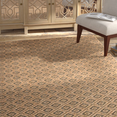 Tapis en sisal tissé jacquard Taj