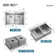 33-in. 50/50 Double Bowl Drop-in or Undermount Kitchen Sink with Thick Deck and Grids