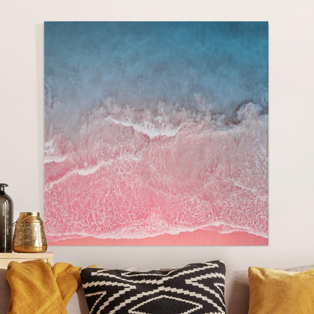 Leinwandbild - Ozean In Pink Quadtrat 135114