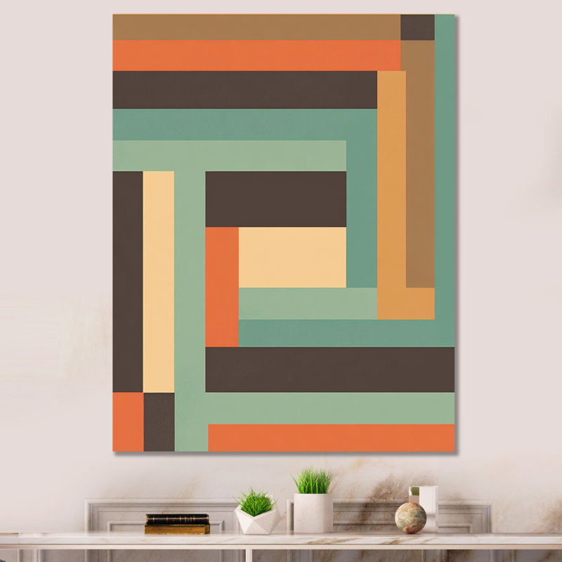 Impression rétro sur toile rétro Mid-Century, L 12 po x H 20 po