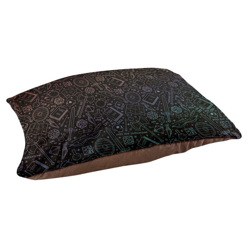 Coussin Byrge, Très grand (l 52 po x P 42 po x H 17 po), Noir / vert / bleu