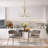 6-Light Dimmable Gold Chandelier