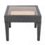 Table d'appoint d'extérieur en osier, table d'appoint, gris