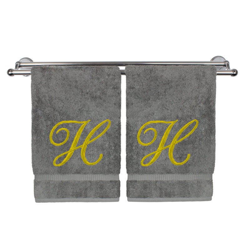 Super Plush Washcloth, Gray/Gold, H