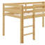 Lit mezzanine bas en bois avec échelle-858322135