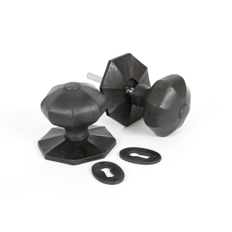 Octagonal Interior Mortise Door Knob, Beeswax