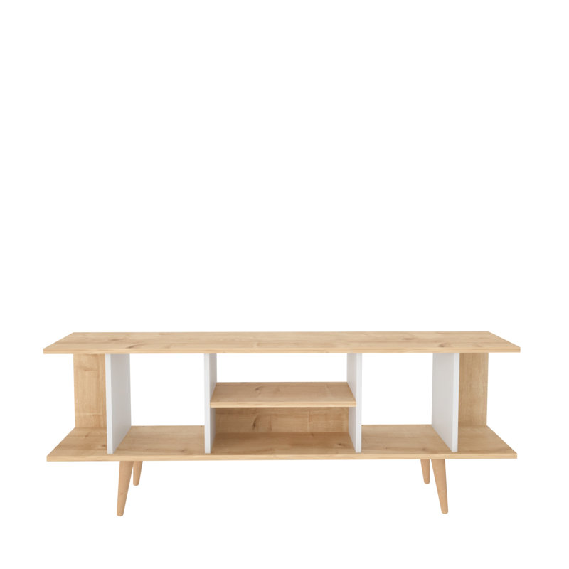 Akya TV Stand for TVs up to 70", Sapphire Oak/White