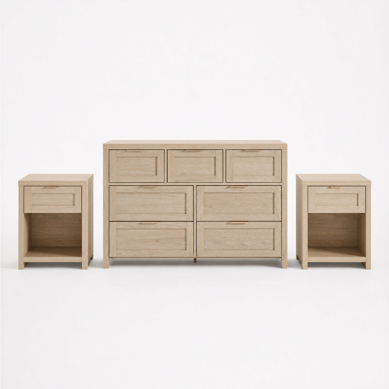 Ensemble de chambre à coucher, Chêne clair