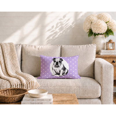 Oreiller réversible intérieur / extérieur Bulldog