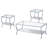 Chrome 3-piece Coffee Table Set