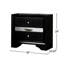 Table de chevet moderne noire avec 3 tiroirs et pour la chambre à coucher Grace 3, accessoire