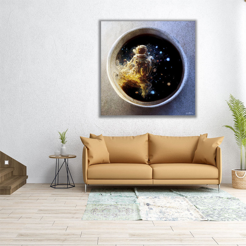 Astro Cruise 32 - Cup of Coffee - Canvas Print Wall Art, 40" H x 40" W