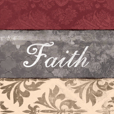 Faith Burgundy - Wrapped Canvas Print