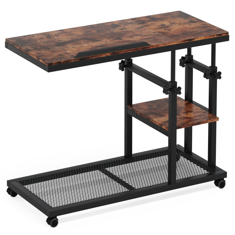 Petite table basse avec table de bout et table d'appoint, Brun