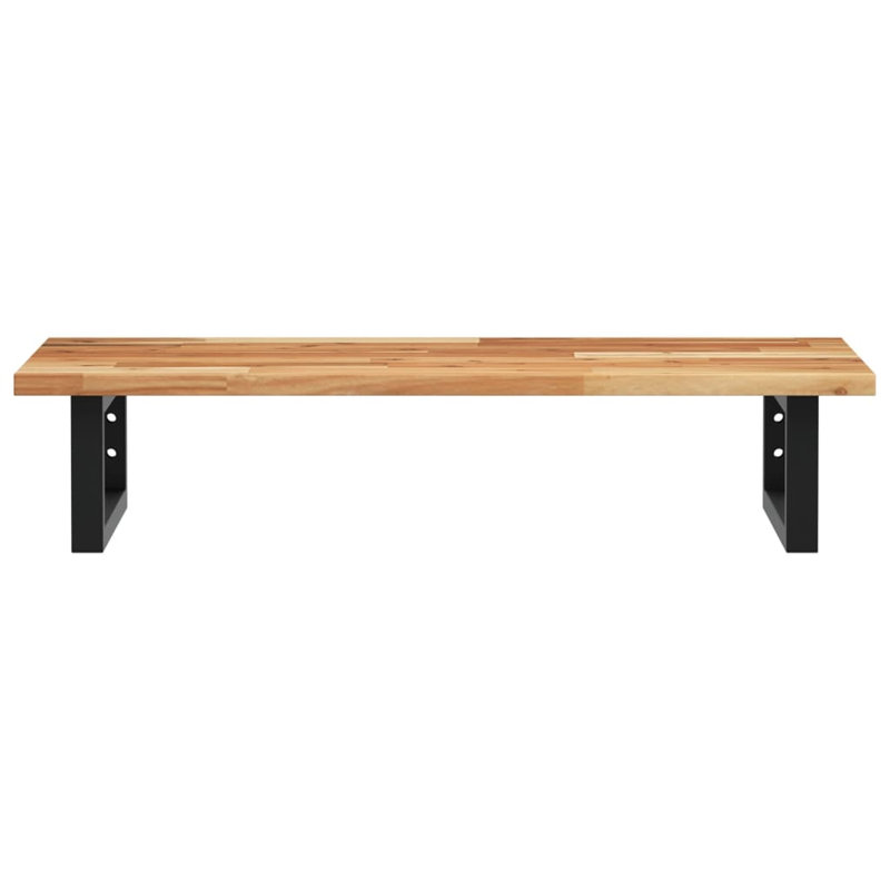Accent Shelf, 2" H x 60" W x 40" D, Black/Oak