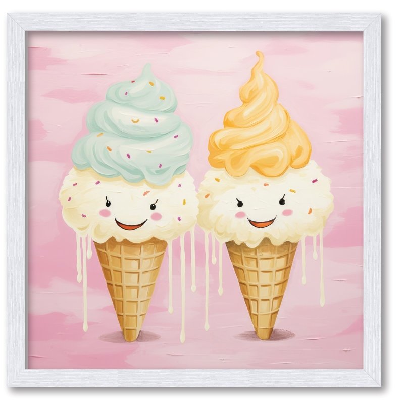 Panneau encadré Artful Ice Cream I 16 x 16