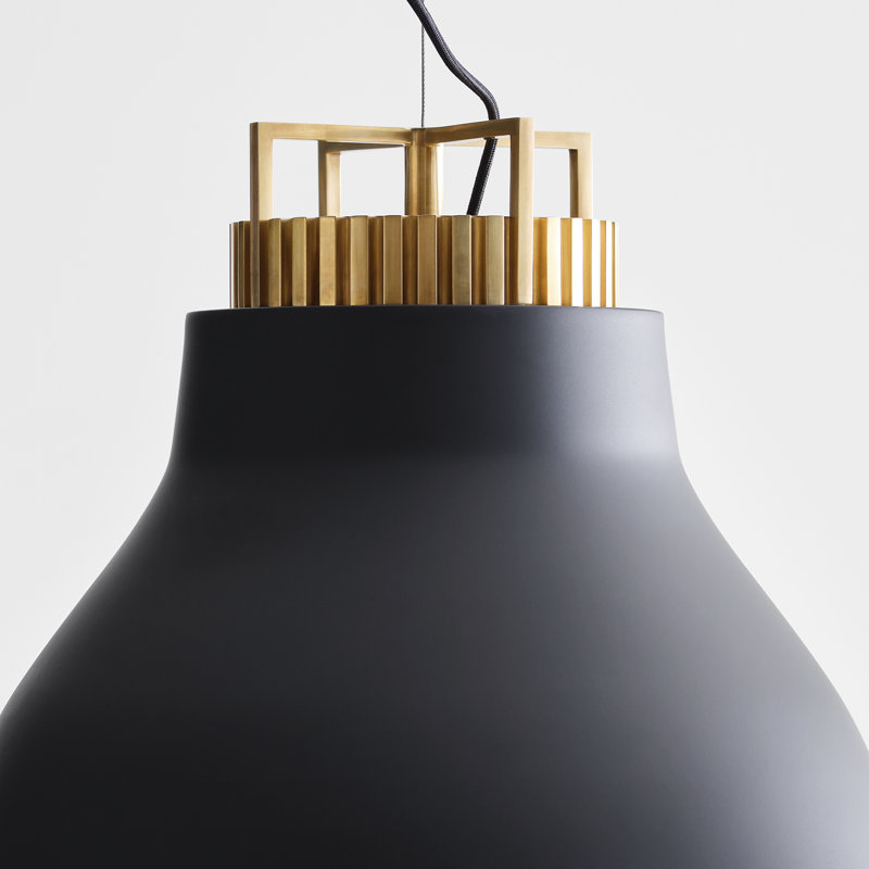 Forge 1 - Light LED Pendant, 31.9" H x 26" W x 26" D, Nightshade Black