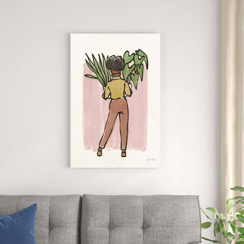 Plant Plant I par Janelle Penner - peinture sur toile tendue, H 36 po x l 24 po