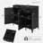 Outdoor Rattan Storage Cabinet, 2-Door Wicker Sideboard, Storage Organizer For Poolside-226380561