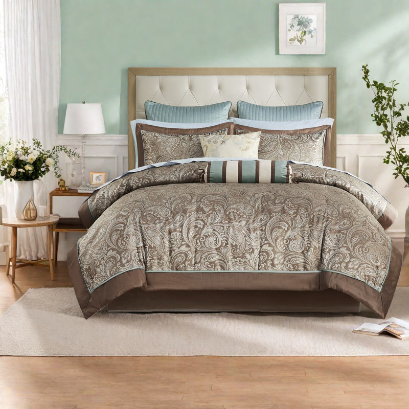 de literie 100% coton, motif de cachemire moderne, parfait pour le confort de la maison