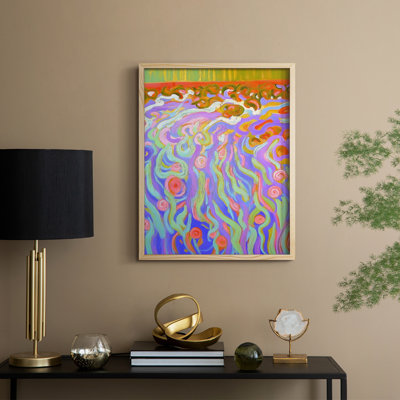 Reproduction encadrée FLORAL Series DLxxIV - bois massif