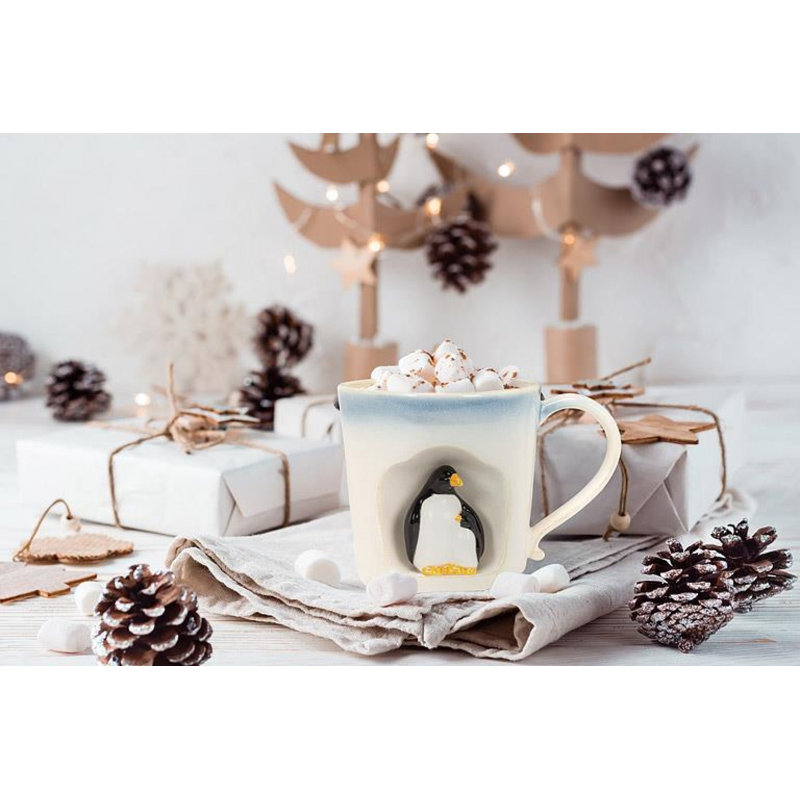 Tasse effilée Ombre avec pingouins