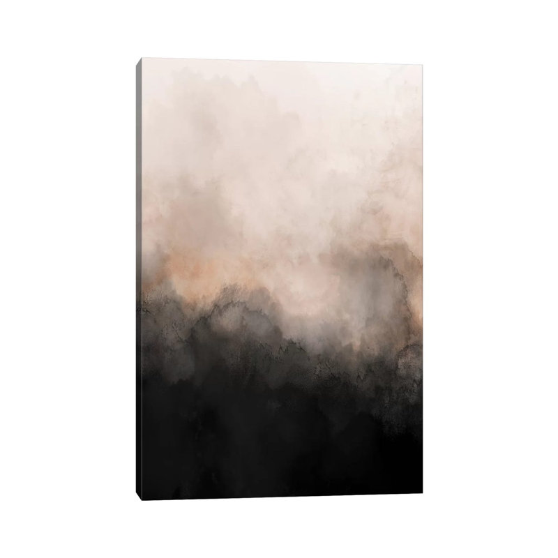«Nude and Black» par Pixy Paper - peinture sur toile tendue, H 12 po x l 8 po x P 0,75 po