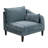 Rio 33 Inch Modular Single Arm Corner Chair, 2 Lumbar Cushions, Slate Blue-661848028