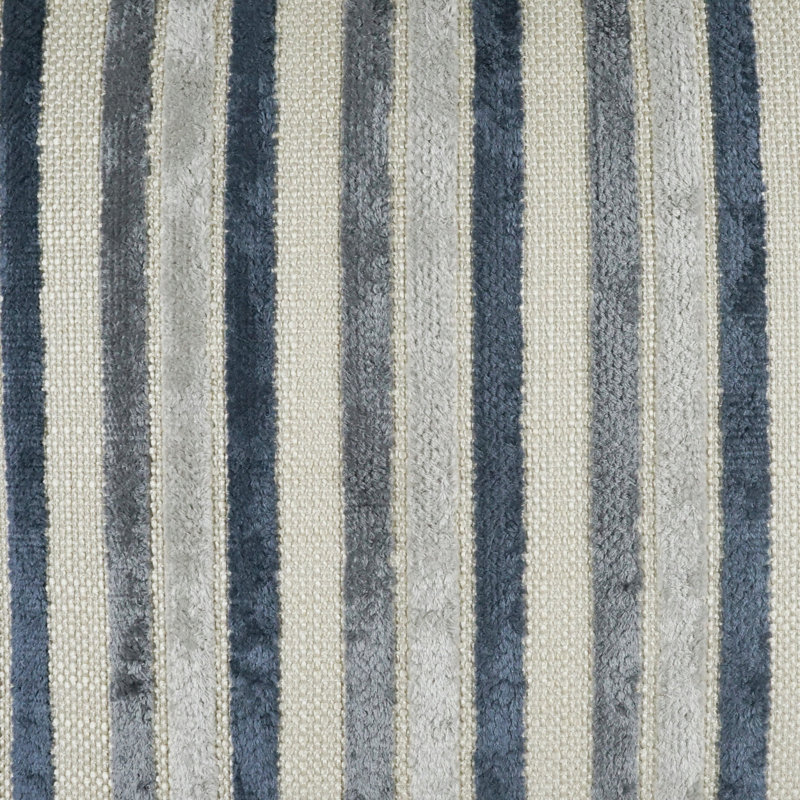 Coussin Borderline, Carré 20 po, Bleu