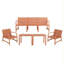 Ensemble de meubles d'intérieur / extérieur 5 pièces - Canapé 3 places, 2 chaises et 2 tables basses Matériau PP imperméable - Ensemble de conversation pour patio facile à assembler-2143639290