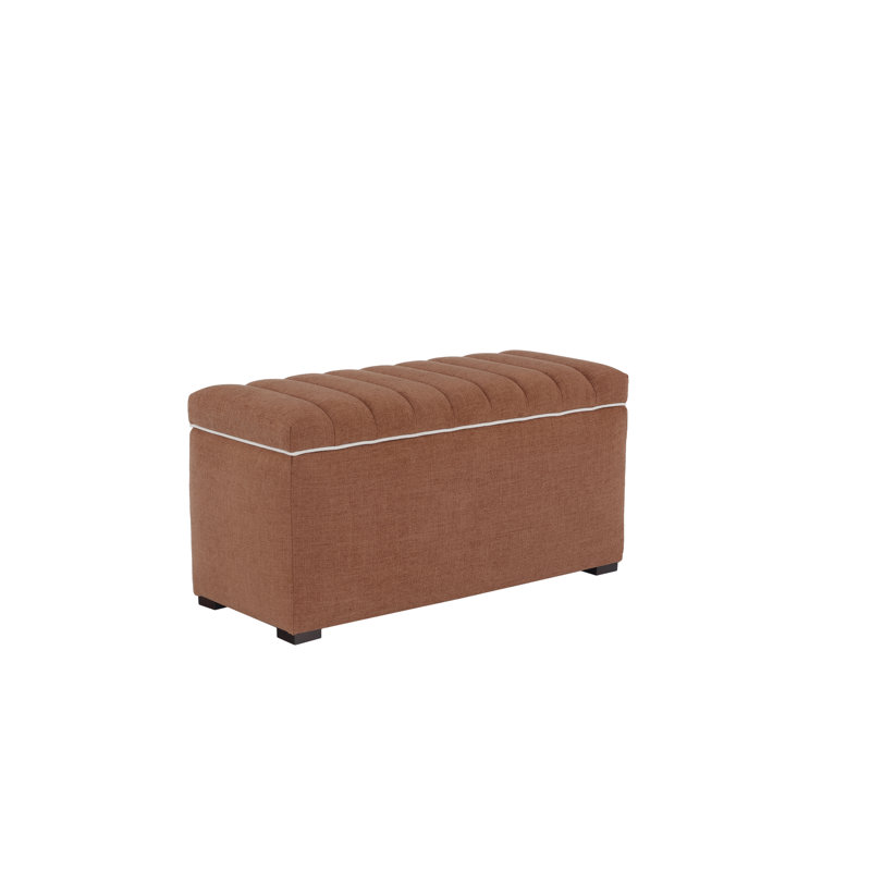 Angela Channel Tufted Storage Bench, Pottery