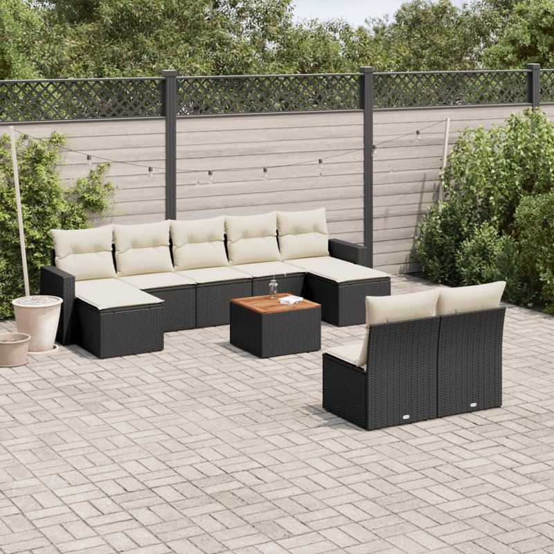 Ensemble de canapé de jardin Vidaxl - noir
