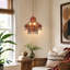 Vintage Coloured Crystal Tassel Pendant Light, Moroccan Home Decor Lamp With Bulbs